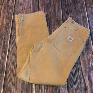 Vtg 80’s Carhartt Duck-Canvas insulated winter work pants 32x34” rugged wear